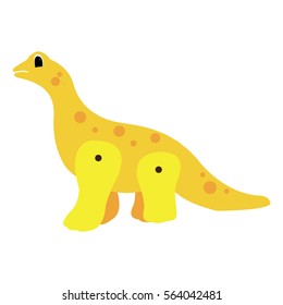 Isolated dinosaur toy on a white background, Vector illustration