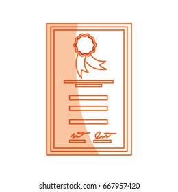 isolated diploma certificate