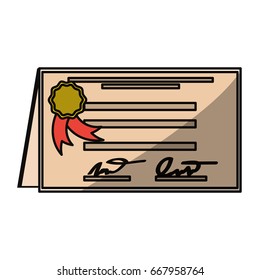 isolated diploma certificate