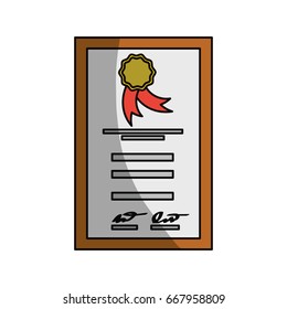 isolated diploma certificate