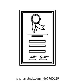 isolated diploma certificate