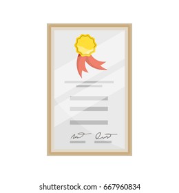 isolated diploma certificate