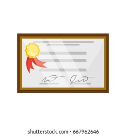 isolated diploma certificate