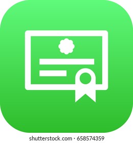 Isolated Diploma Icon Symbol On Clean Background. Vector Certificate Element In Trendy Style.