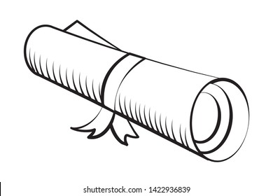 Isolated diploma of school design vector illustration