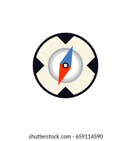 Isolated Direction Flat Icon. Magnet Navigator Vector Element Can Be Used For Direction, Magnet, Navigator Design Concept.