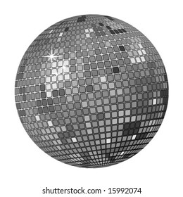 Isolated disco ball on a white background. Vector illustration
