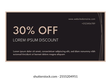 Isolated discount voucher template. Vector illustration.