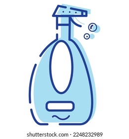 Isolated dish soap dispenser cleanliness icon Vector