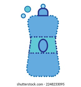 Icono de limpieza del dispensador de jabón de plato aislado Vector