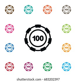 Isolated Disk Icon. Stack Vector Element Can Be Used For Chip, Stack, Casino Design Concept.