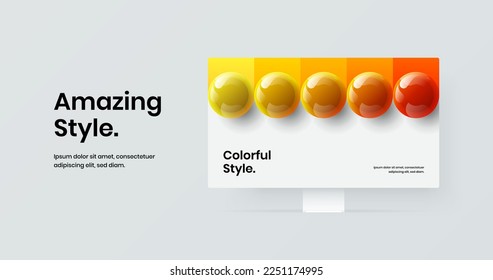 Isolated display mockup banner illustration. Modern web project vector design concept.
