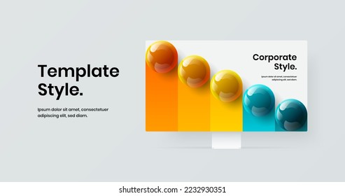 Isolated display mockup presentation template. Abstract site screen design vector concept.