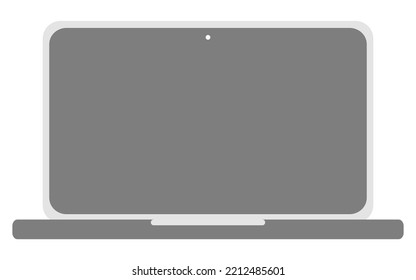 isolated display screen of flat vector laptop and notebook mockup with white background, using for advertisement, online website, ecommerce, technology and gadget devices, presentation elements