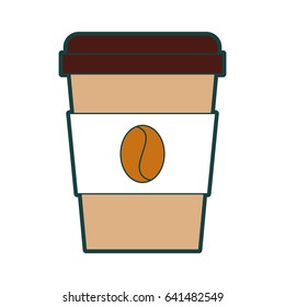 isolated disposable coffe cup