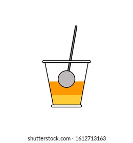 Isolated Disposable Juice Cup Vector Icon Coffee