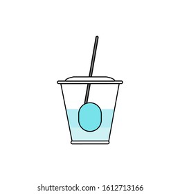 Isolated Disposable Juice Cup Vector Icon Coffee