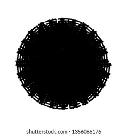 Isolated distress circle texture. Grunge Spiral And round stamp for your design. Icon, badge, label, insignia aging background. EPS10 vector