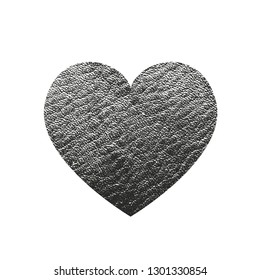 Isolated distress grunge heart with concrete texture. Element for greeting card, Valentine s Day, wedding. Creative concept. Vector illustration