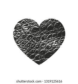 Isolated distress grunge heart with concrete texture. Element for greeting card, Valentine s Day, wedding. Creative concept. Vector illustration