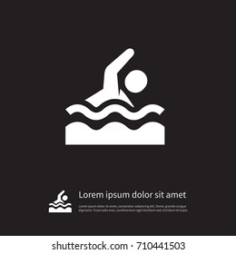 Isolated Dive Icon. Swimmer  Vector Element Can Be Used For Dive, Swimmer, Swimming Design Concept.