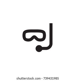 Isolated Diving Icon Symbol On Clean Background. Vector Scuba Element In Trendy Style.