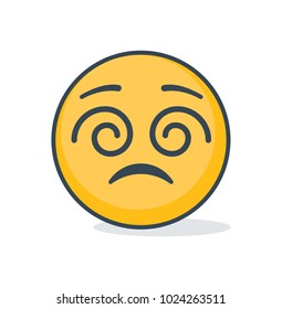 Isolated dizzy face emoticon