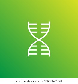 Isolated dna icon line symbol on clean background. Vector genome element in trendy style.
