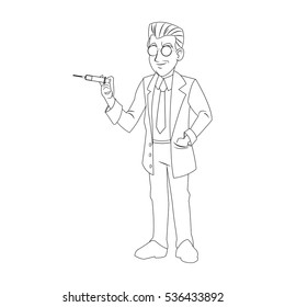 Isolated doctor cartoon design