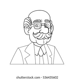 Isolated doctor cartoon design
