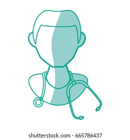 isolated doctor face