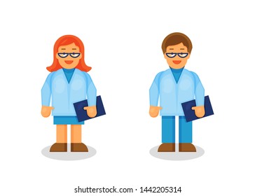 isolated doctor medicine man woman