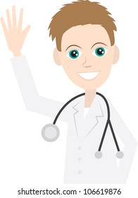 Isolated doctor with stethoscope