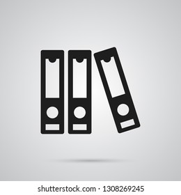 Isolated document case icon symbol on clean background. Vector file folder element in trendy style.