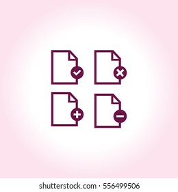 Isolated Document Set Vector Icon.