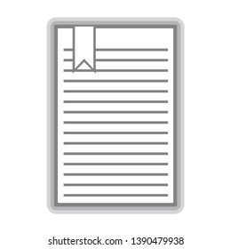 Isolated document symbol on white background - Vector