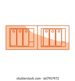 isolated documents folder library