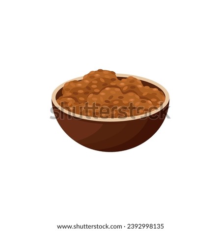 Isolated doenjang, korean soybean paste.