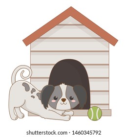 Isolated dog cartoon design vector