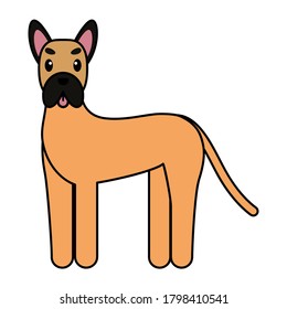Isolated dog cartoon. Happy pet - Vector illustration