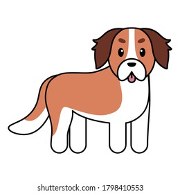 Isolated dog cartoon. Happy pet - Vector illustration