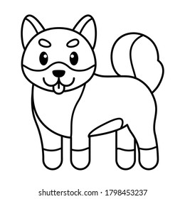 Isolated dog cartoon. Happy pet - Vector illustration