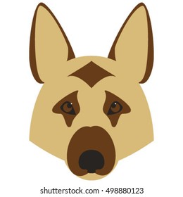isolated dog head cartoon vector