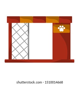 Isolated dog house on a white background - Vector