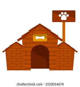 Isolated dog house on a white background - Vector