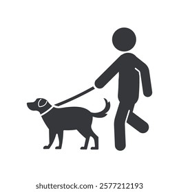 Isolated dog leash or rope strap is mandatory caution triangle sign, canine, k9, pet, animal signage