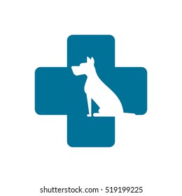 Isolated dog pet and cross design
