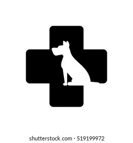 Isolated dog pet and cross design