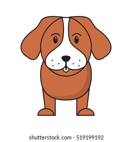 Isolated dog pet design