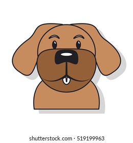 Isolated dog pet design